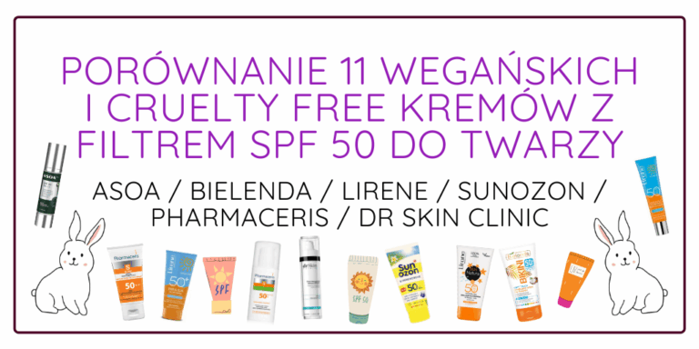 PORÓWNANIE 11 WEGAŃSKICH I CRUELTY FREE KREMÓW Z FILTREM SPF 50 DO TWARZY